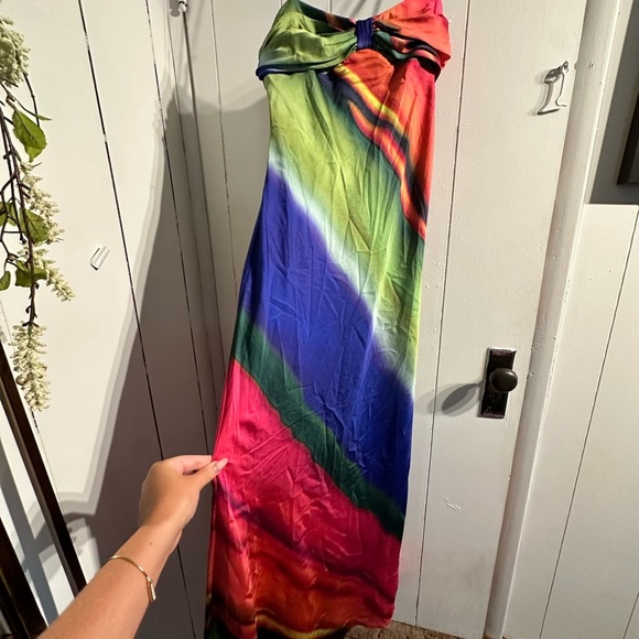 AKIRA Colorful Watercolor Maxi Dress - Picture 4 of 4